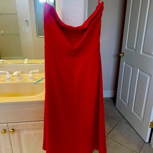 The Limited Red Strapless Dress